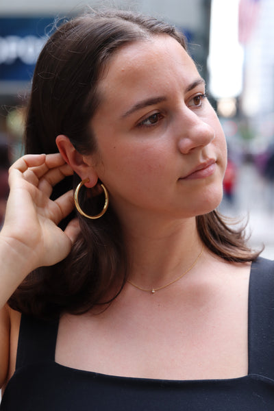 The Sofia Gold Plated Big Hoops Reclaimed With Love