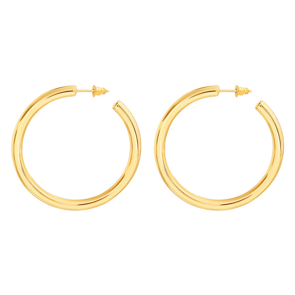 Gold Plated 925 Sterling Silver Hoop Earrings