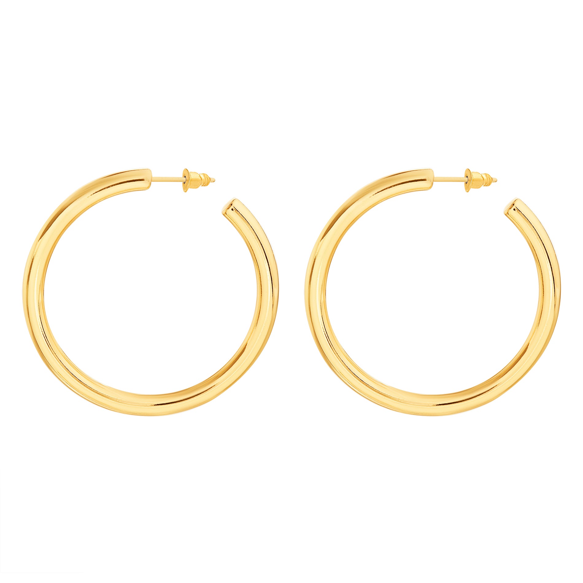 Gold Plated 925 Sterling Silver Hoop Earrings