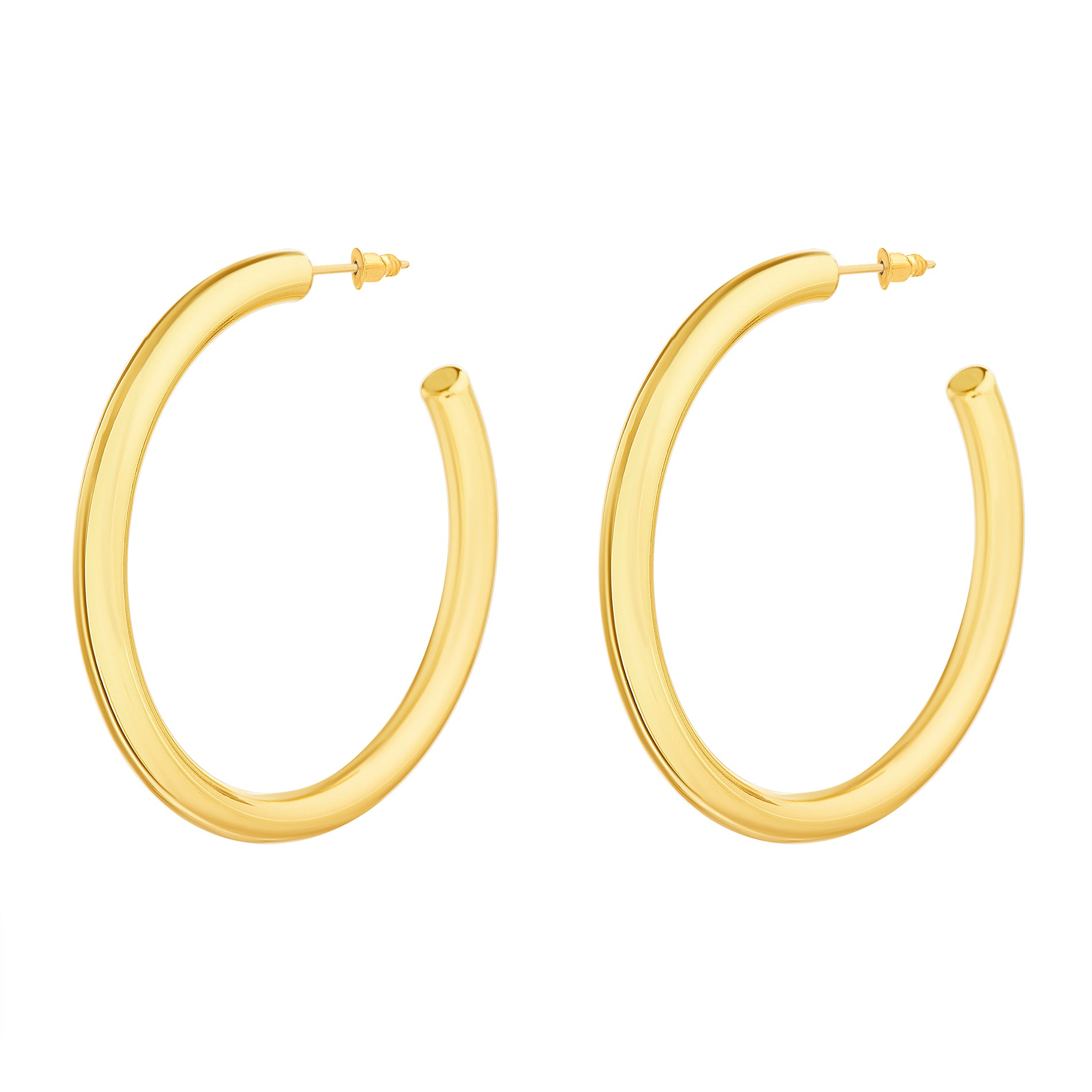 Gold Plated 925 Sterling Silver Hoop Earrings