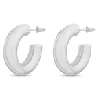 Silver Plated Hoop Earrings