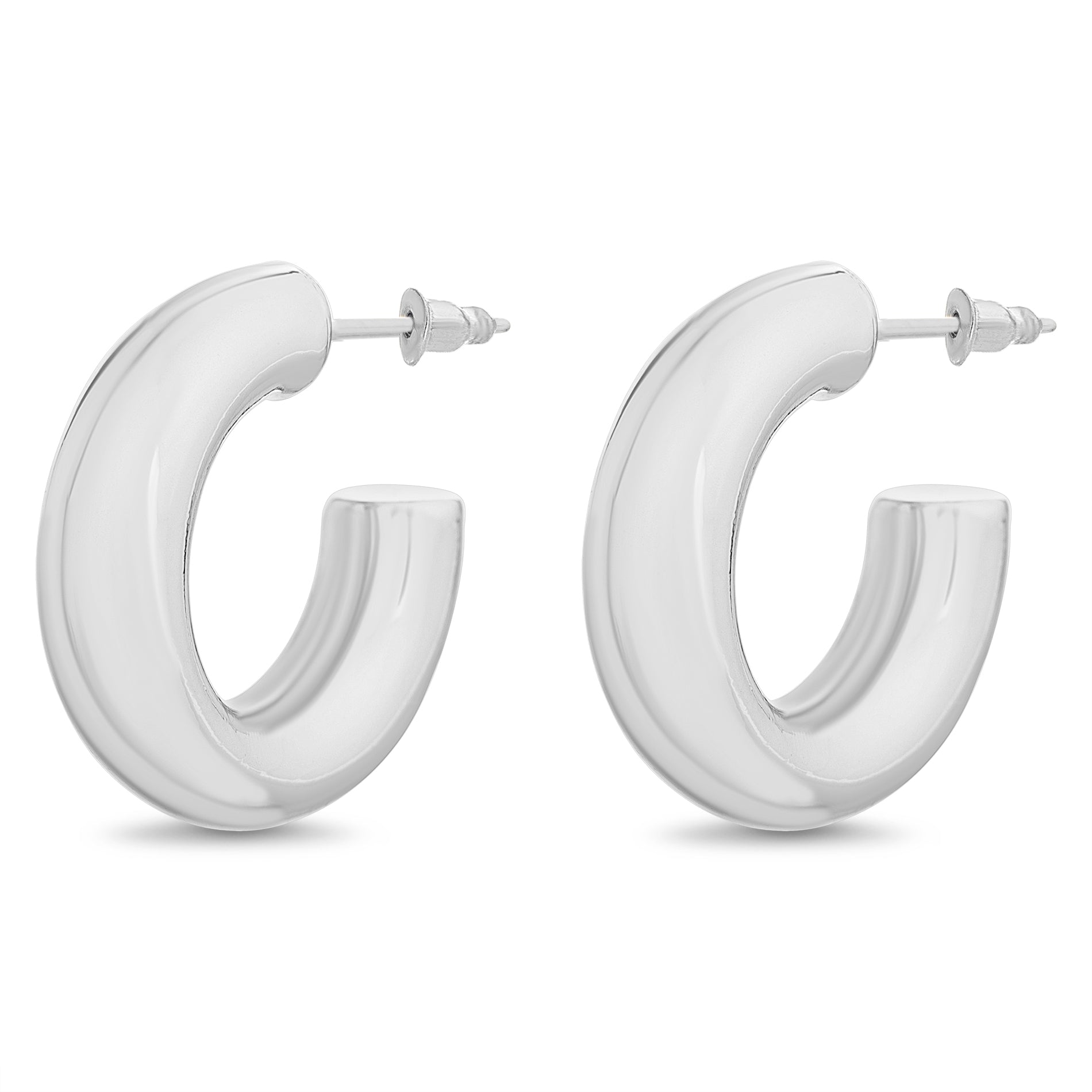 Silver Plated Hoop Earrings