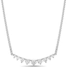 Premium Platinum-Plated Floating CZ Necklace