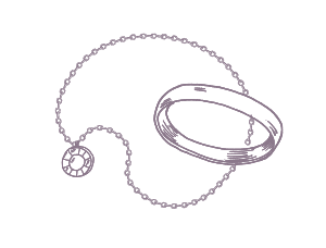 Jewelry and accessories outline