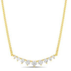 18K Gold Plated Floating CZ Necklace